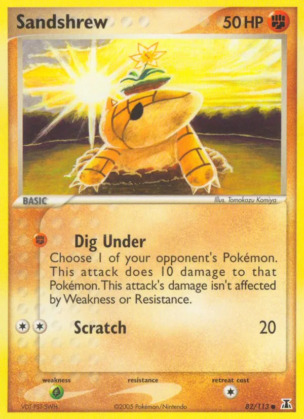 Sandshrew #82 EX Delta Species Pokemon card
