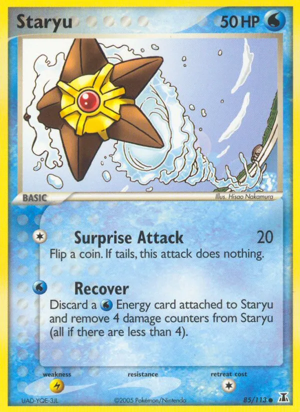 Staryu EX Delta Species card
