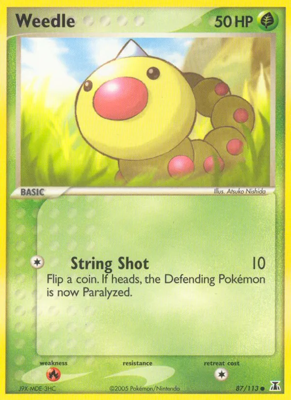 Weedle #87 EX Delta Species Pokemon card
