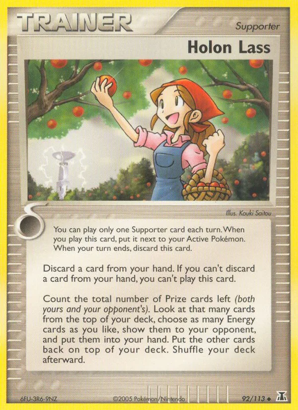 Holon Lass #92 EX Delta Species Pokemon card