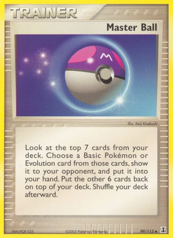Master Ball EX Delta Species card