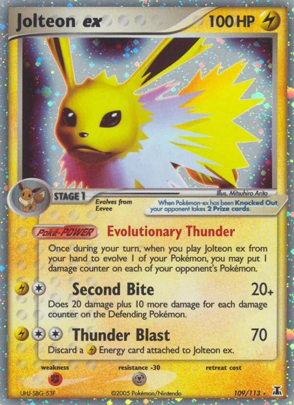 Jolteon ex #109 EX Delta Species Pokemon card