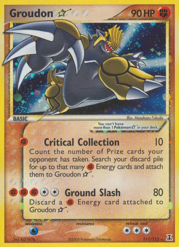 Groudon ★ #111 EX Delta Species Pokemon card