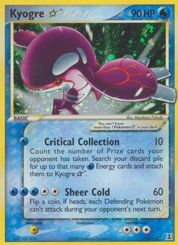 Kyogre ★ #112 EX Delta Species Pokemon card