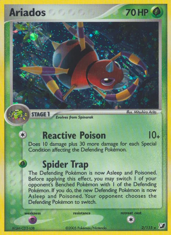 Ariados #2 EX Unseen Forces Pokemon card