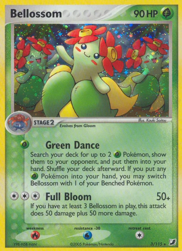 Bellossom #3 EX Unseen Forces Pokemon card