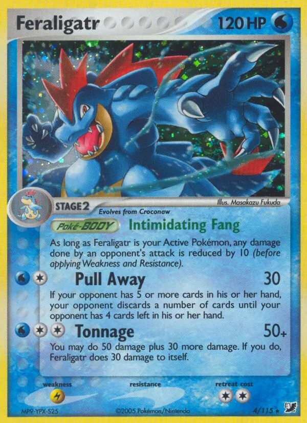 Feraligatr #4 EX Unseen Forces Pokemon card