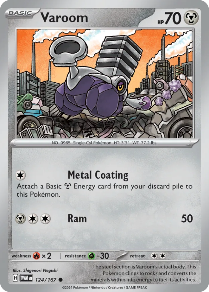 Varoom #124 Twilight Masquerade Pokemon card