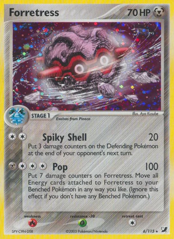 Forretress #6 EX Unseen Forces Pokemon card