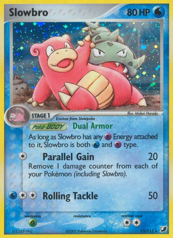 Slowbro #13 EX Unseen Forces Pokemon card
