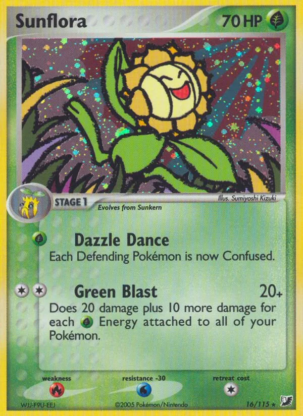 Sunflora #16 EX Unseen Forces Pokemon card