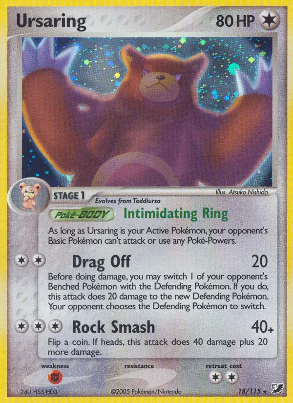 Ursaring #18 EX Unseen Forces Pokemon card