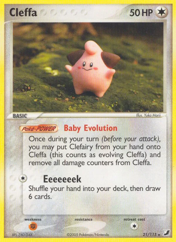Cleffa #21 EX Unseen Forces Pokemon card