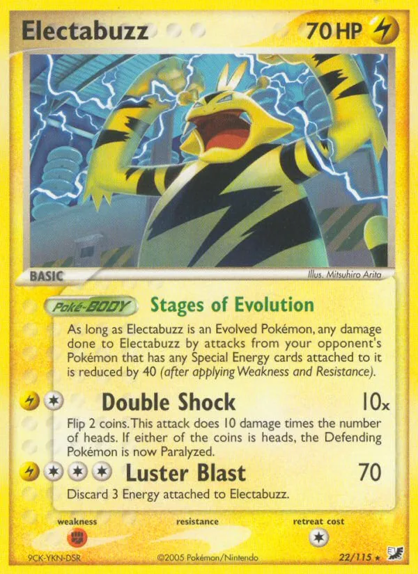 Electabuzz #22 EX Unseen Forces Pokemon card