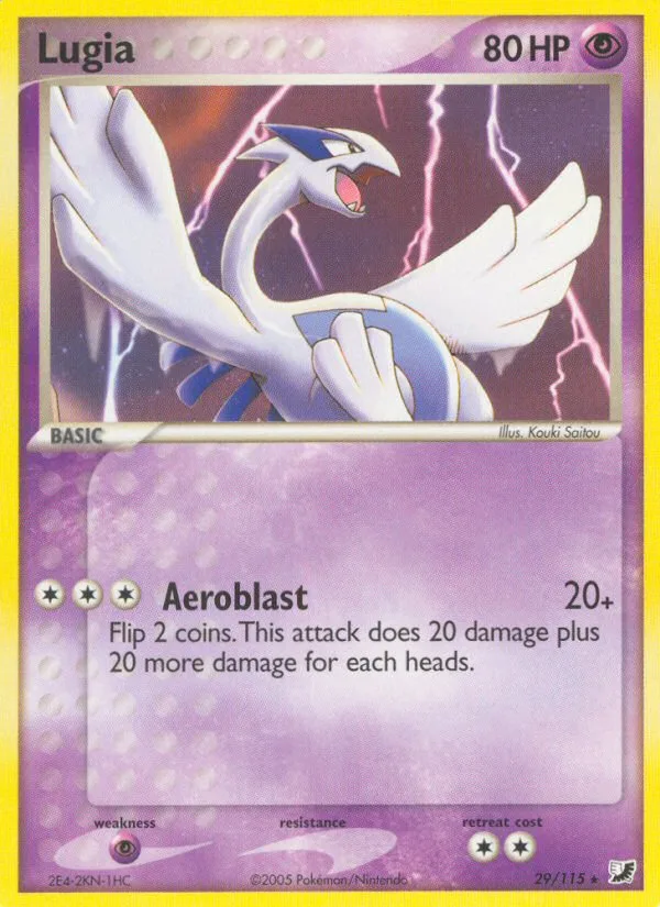 Lugia #29 EX Unseen Forces Pokemon card