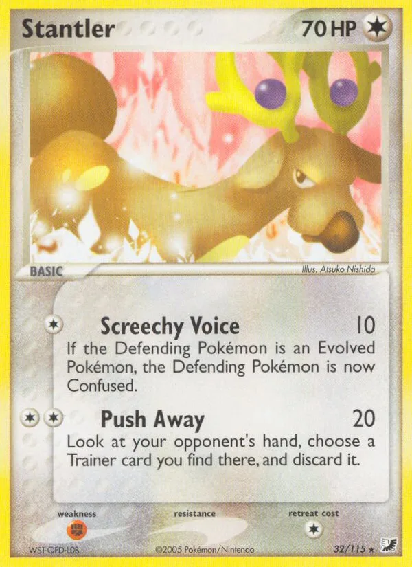 Stantler #32 EX Unseen Forces Pokemon card