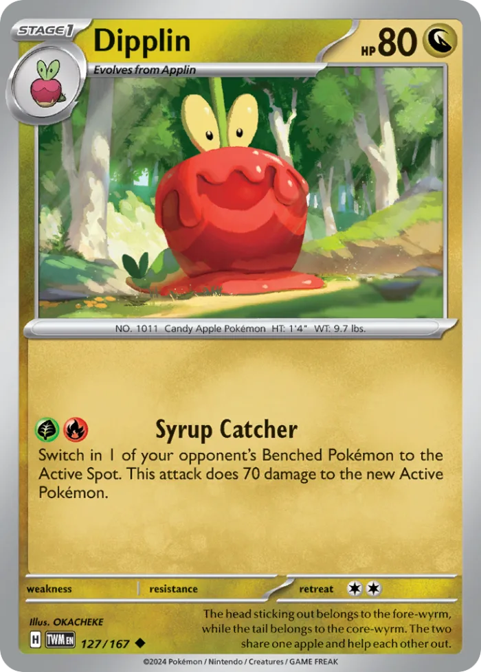 Dipplin #127 Twilight Masquerade Pokemon card