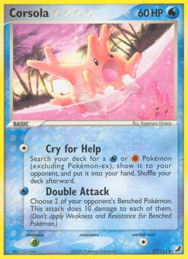 Corsola #37 EX Unseen Forces Pokemon card