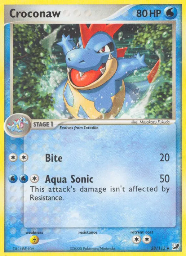 Croconaw #38 EX Unseen Forces Pokemon card