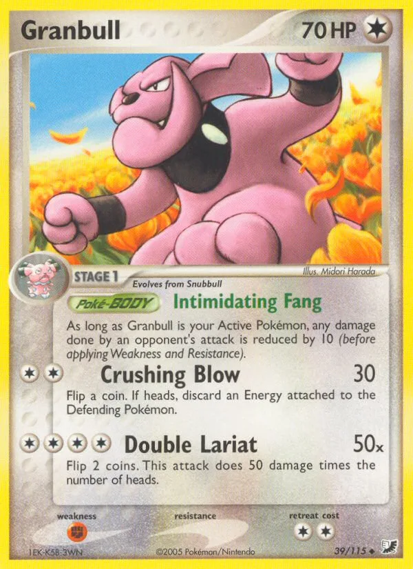 Granbull #39 EX Unseen Forces Pokemon card