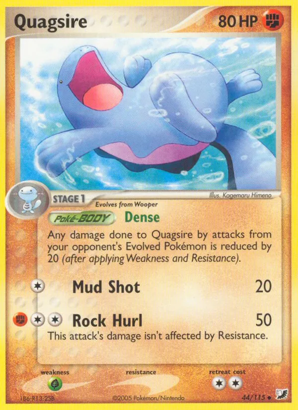 Quagsire #44 EX Unseen Forces Pokemon card