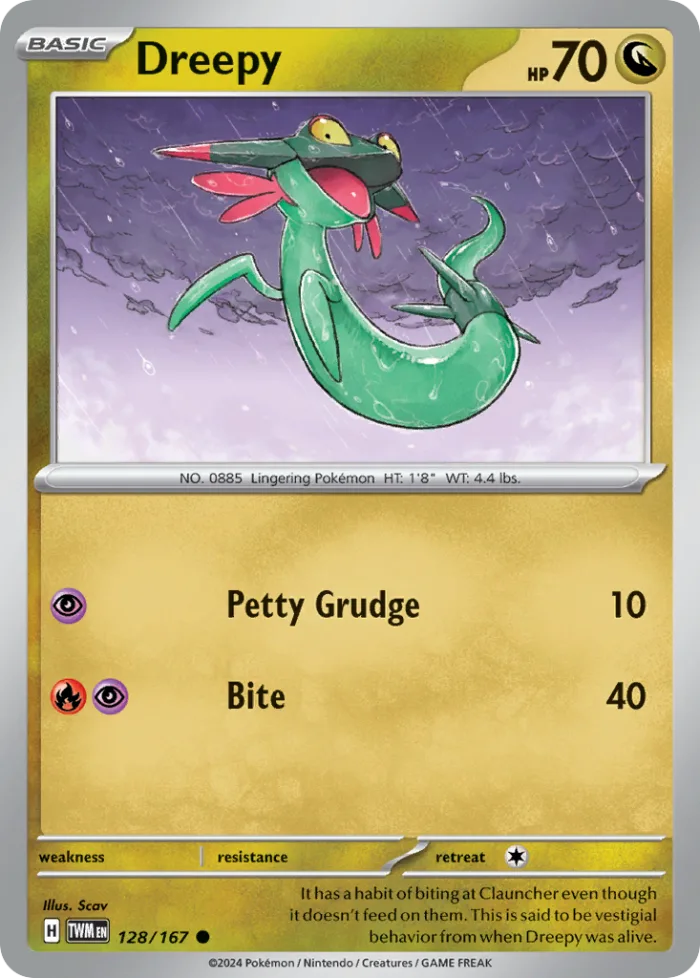 Dreepy #128 Twilight Masquerade Pokemon card