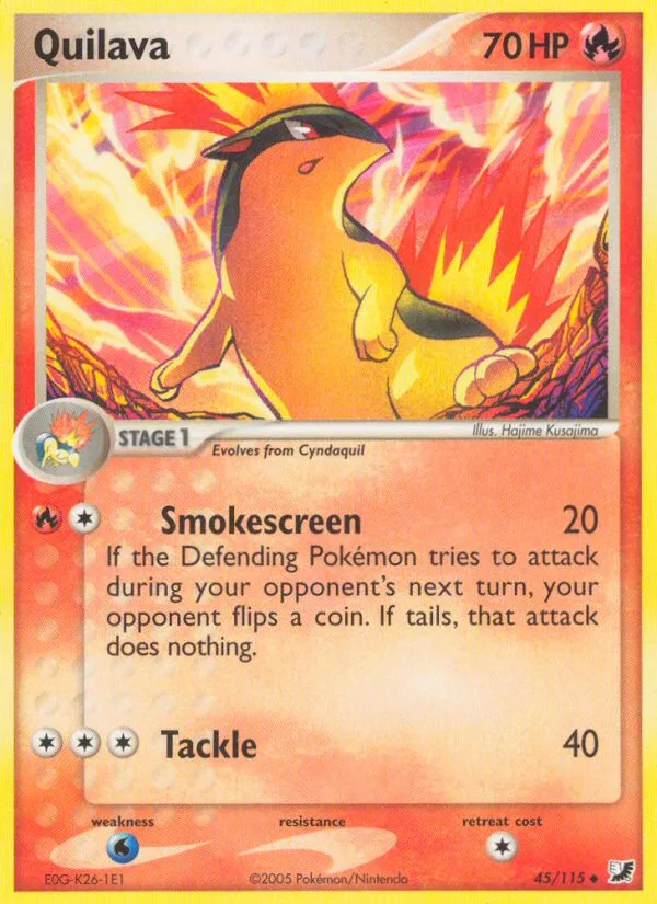Quilava #45 EX Unseen Forces Pokemon card