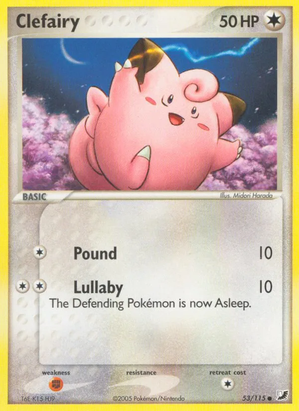 Clefairy #53 EX Unseen Forces Pokemon card