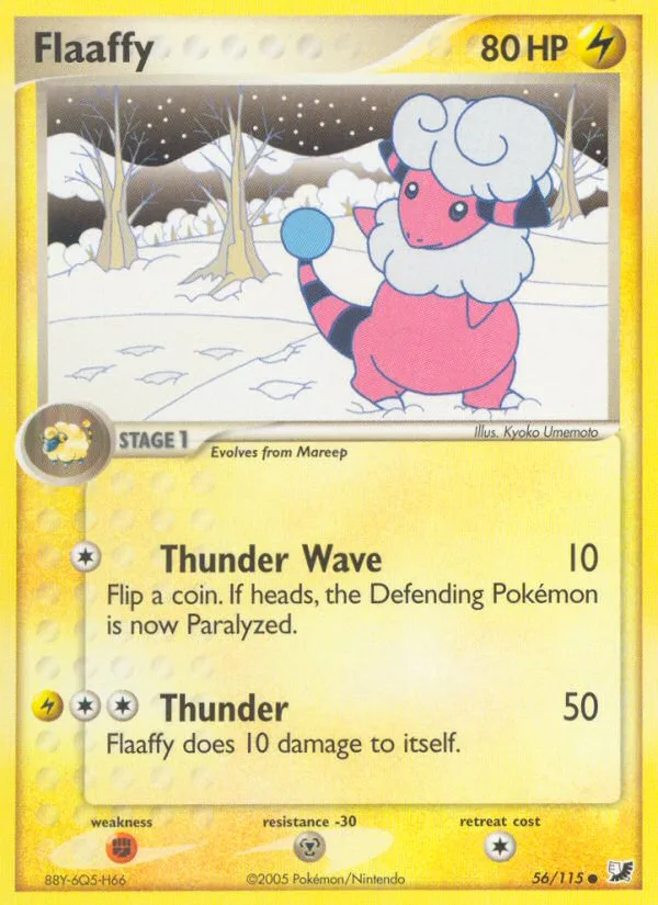 Flaaffy #56 EX Unseen Forces Pokemon card