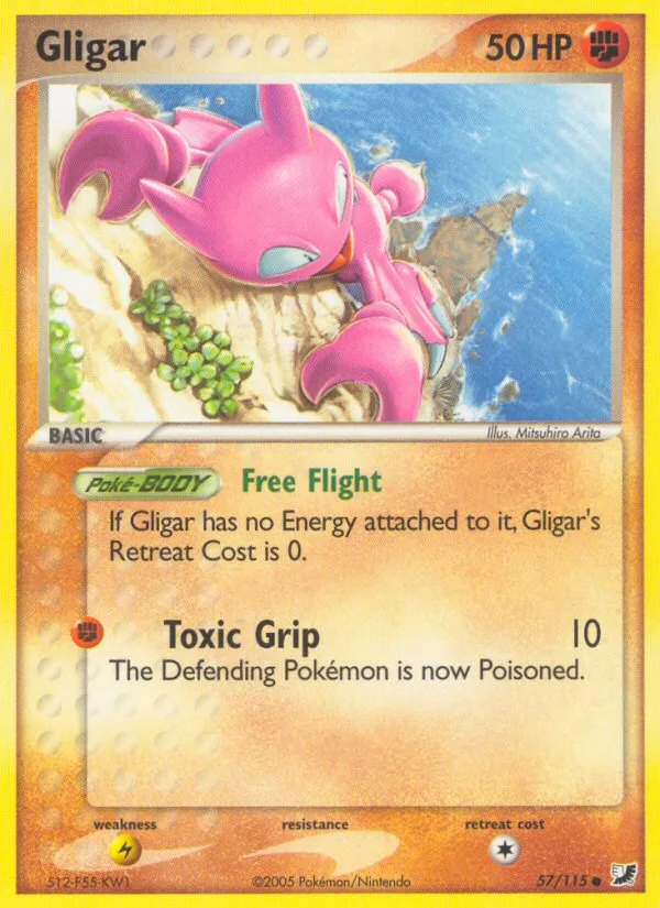 Gligar #57 EX Unseen Forces Pokemon card