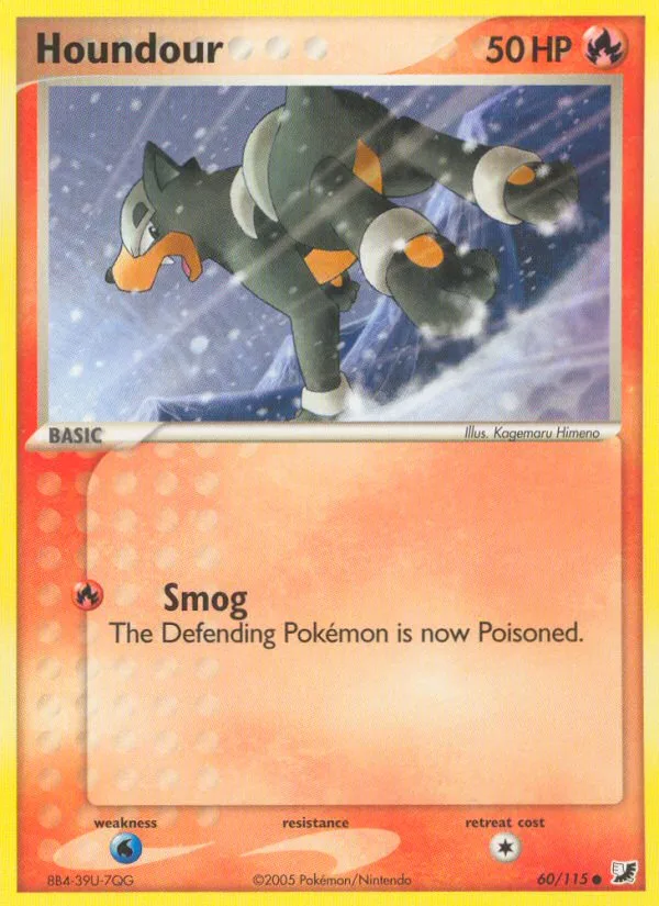 Houndour #60 EX Unseen Forces Pokemon card