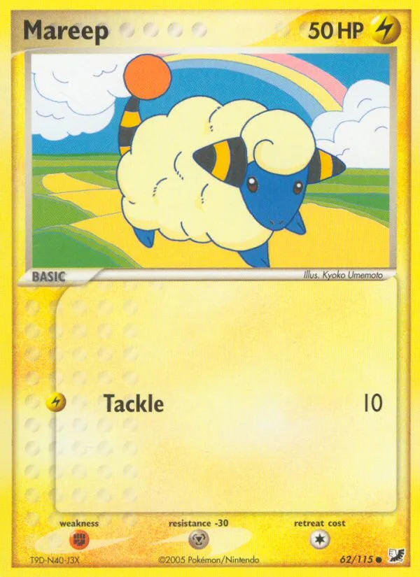 Mareep #62 EX Unseen Forces Pokemon card