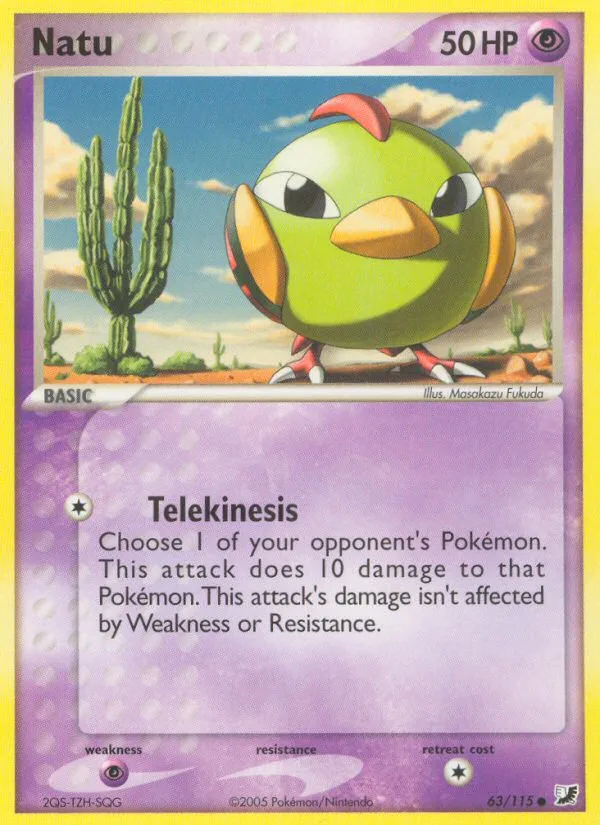 Natu EX Unseen Forces card