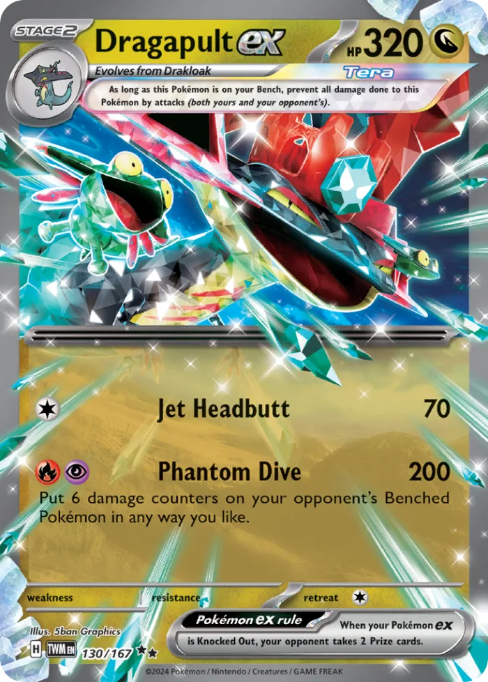 Dragapult ex #130 Twilight Masquerade Pokemon card