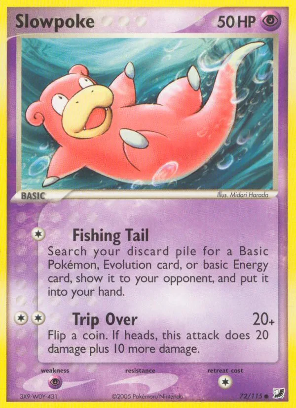 Slowpoke #72 EX Unseen Forces Pokemon card