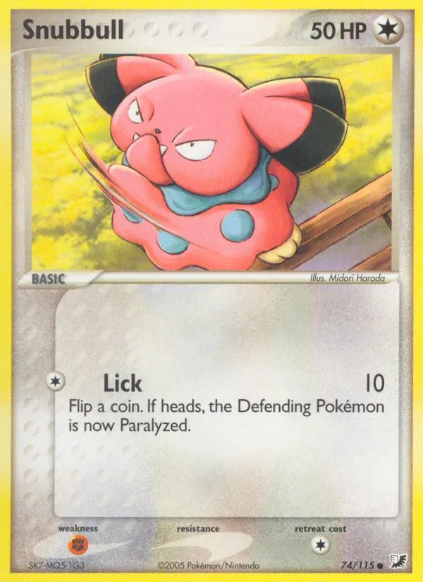 Snubbull #74 EX Unseen Forces Pokemon card