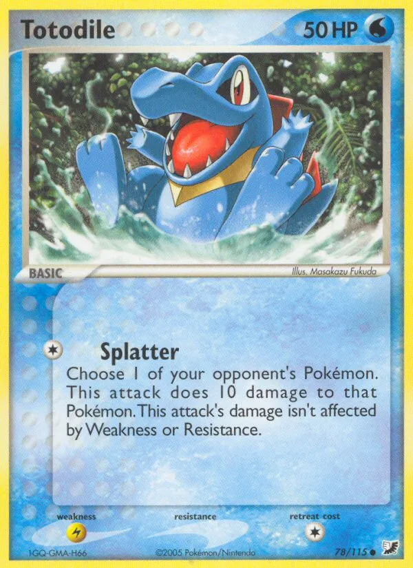 Totodile #78 EX Unseen Forces Pokemon card