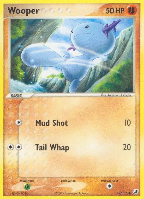 Wooper #79 EX Unseen Forces Pokemon card