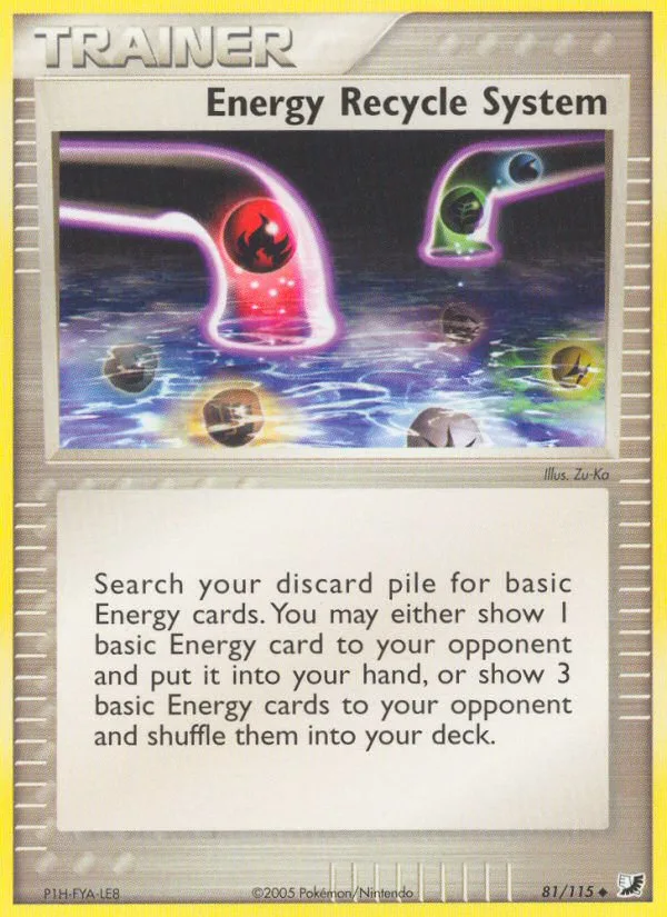 Energy Recycle System #81 EX Unseen Forces Pokemon card