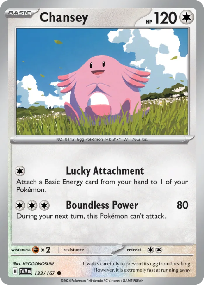 Chansey #133 Twilight Masquerade Pokemon card