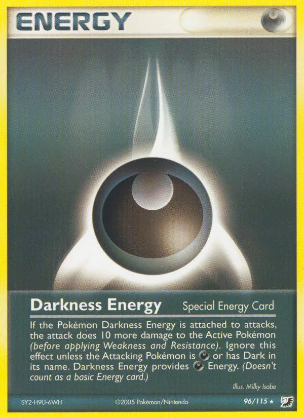 Darkness Energy EX Unseen Forces card