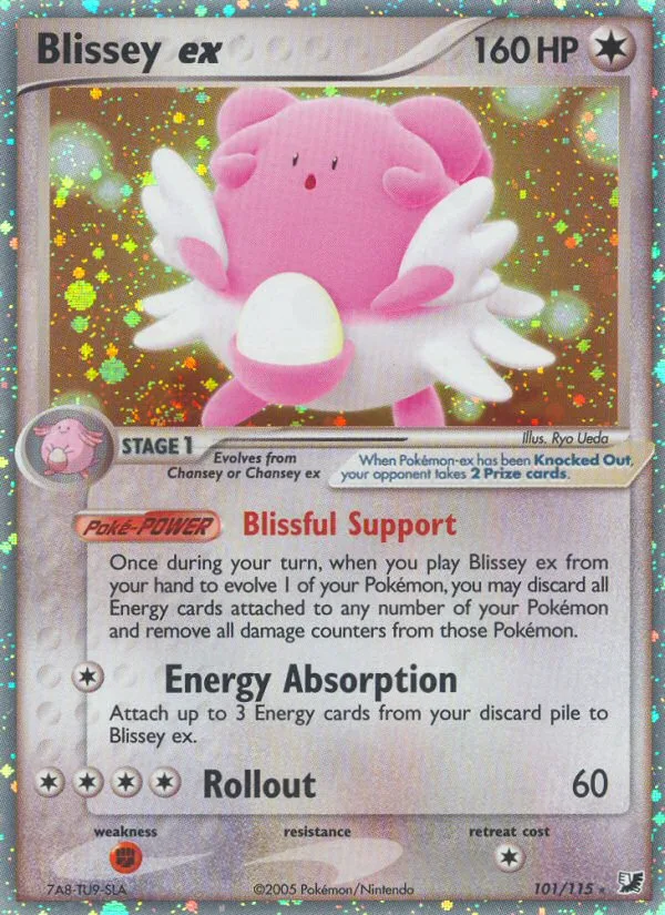 Blissey ex #101 EX Unseen Forces Pokemon card