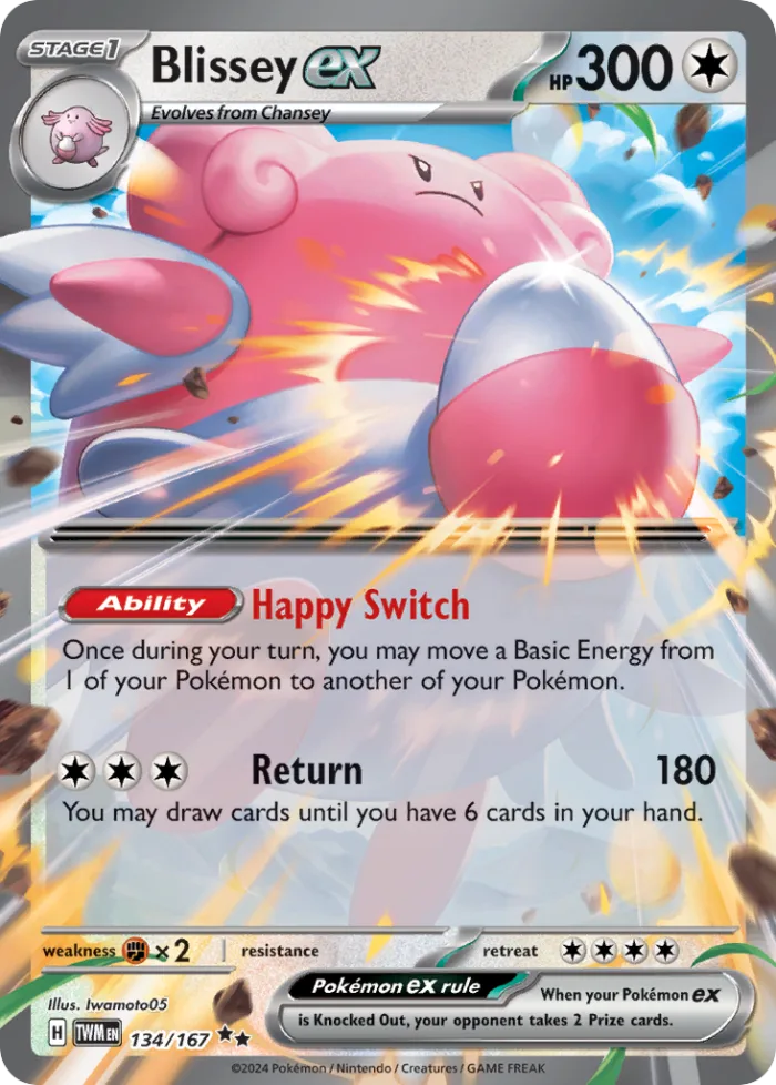 Blissey ex #134 Twilight Masquerade Pokemon card