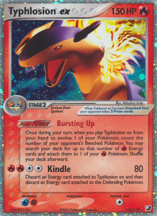 Typhlosion ex #110 EX Unseen Forces Pokemon card