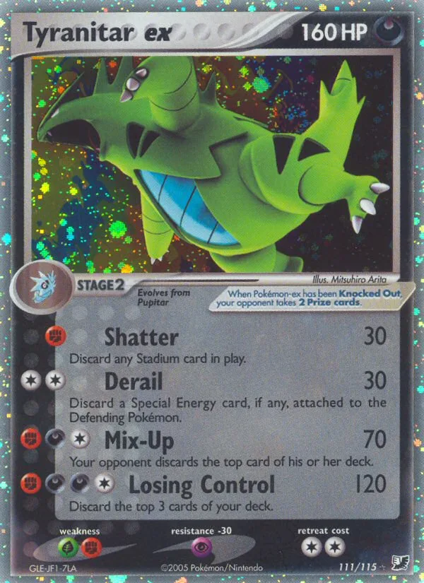 Tyranitar ex #111 EX Unseen Forces Pokemon card