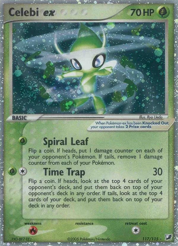 Celebi ex #117 EX Unseen Forces Pokemon card
