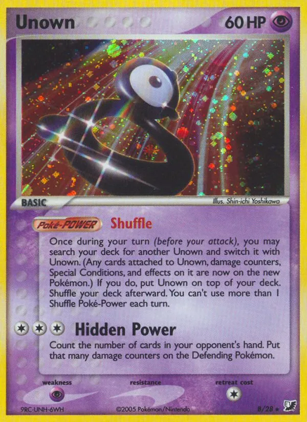 Unown #B EX Unseen Forces Pokemon card