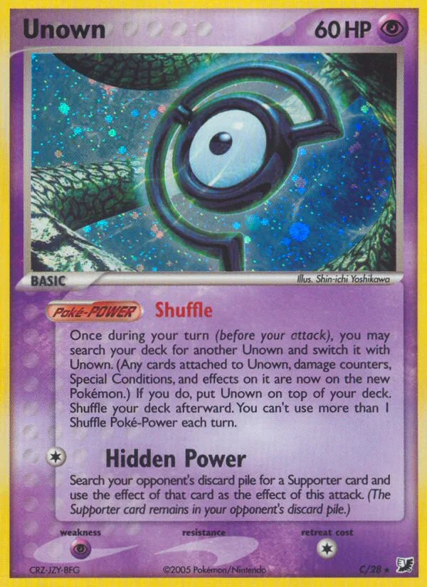 Unown #C EX Unseen Forces Pokemon card