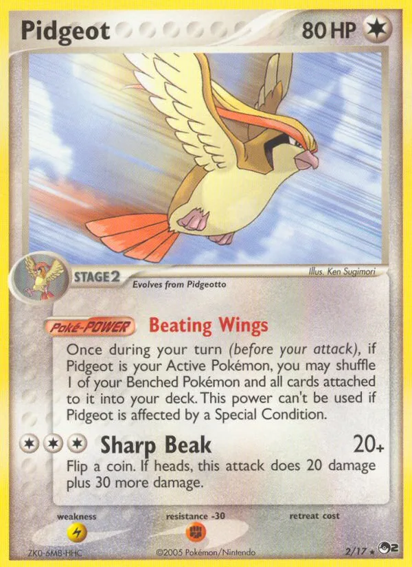 Pidgeot #2 POP Series 2 Pokemon card