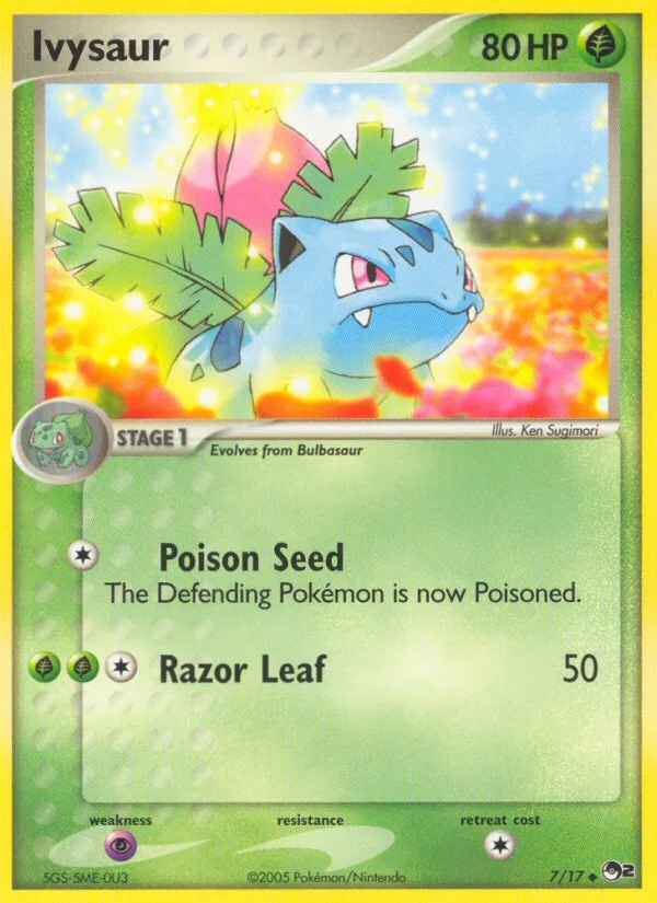 Ivysaur #7 POP Series 2 Pokemon card